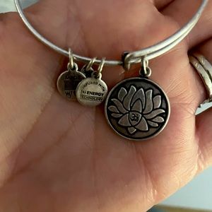 3 Alex and Ani silver heart, tree bracelets